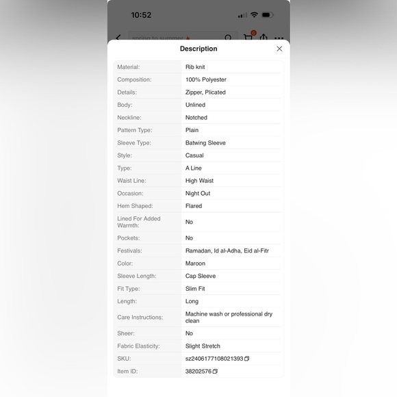 Elegant maroon Maxi Dress - Picture 3 of 3